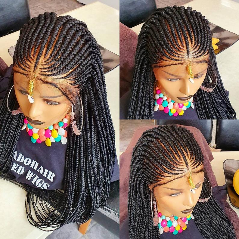 Fulani Cornrow Braidwig, Braidswig Fulani Braids, Ghana Weave