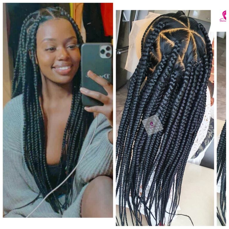 Brill Knotless Box Braids (30inches). FULL FRONTAL