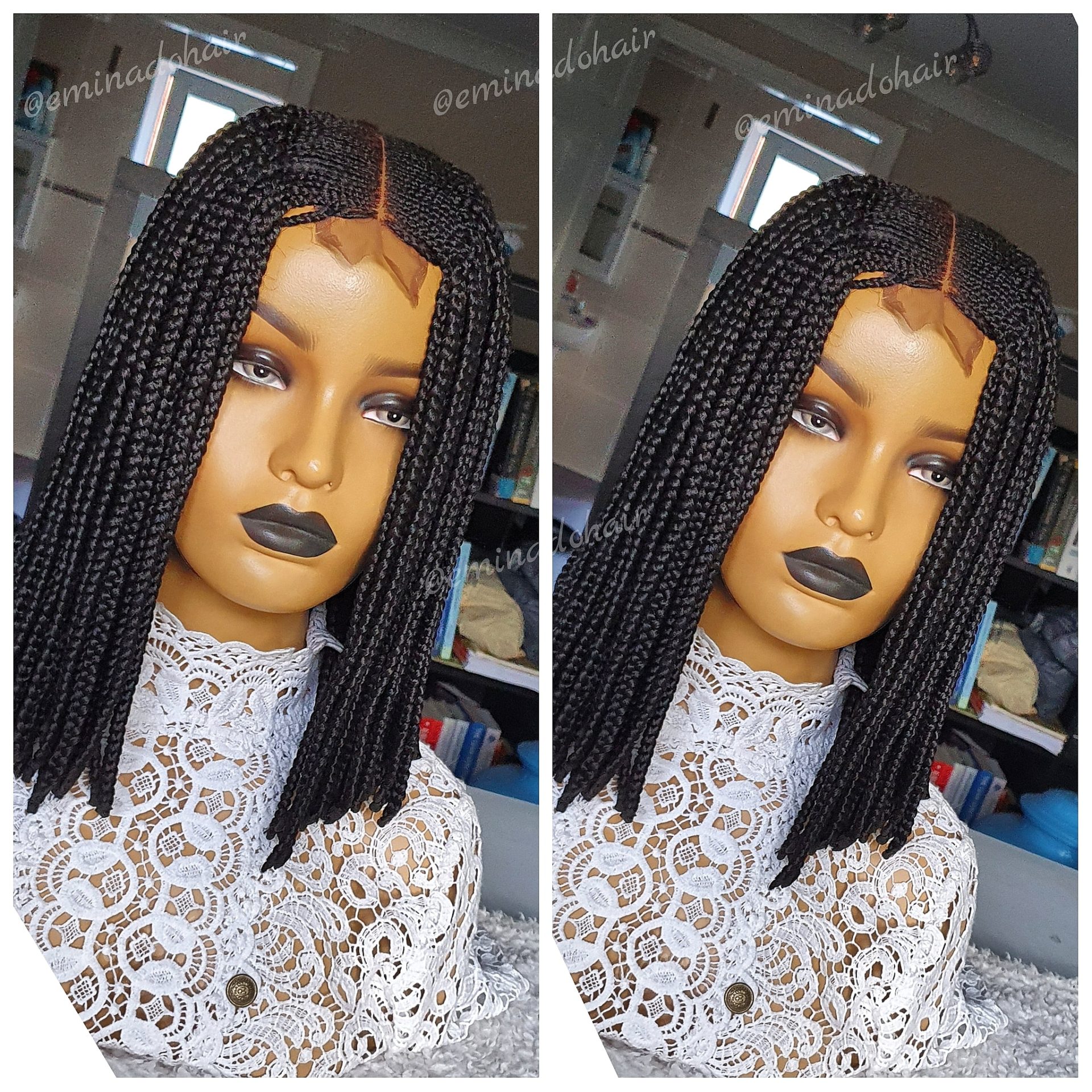 Simple Closure Black Closure Twists Braided Wig Eminado Hair