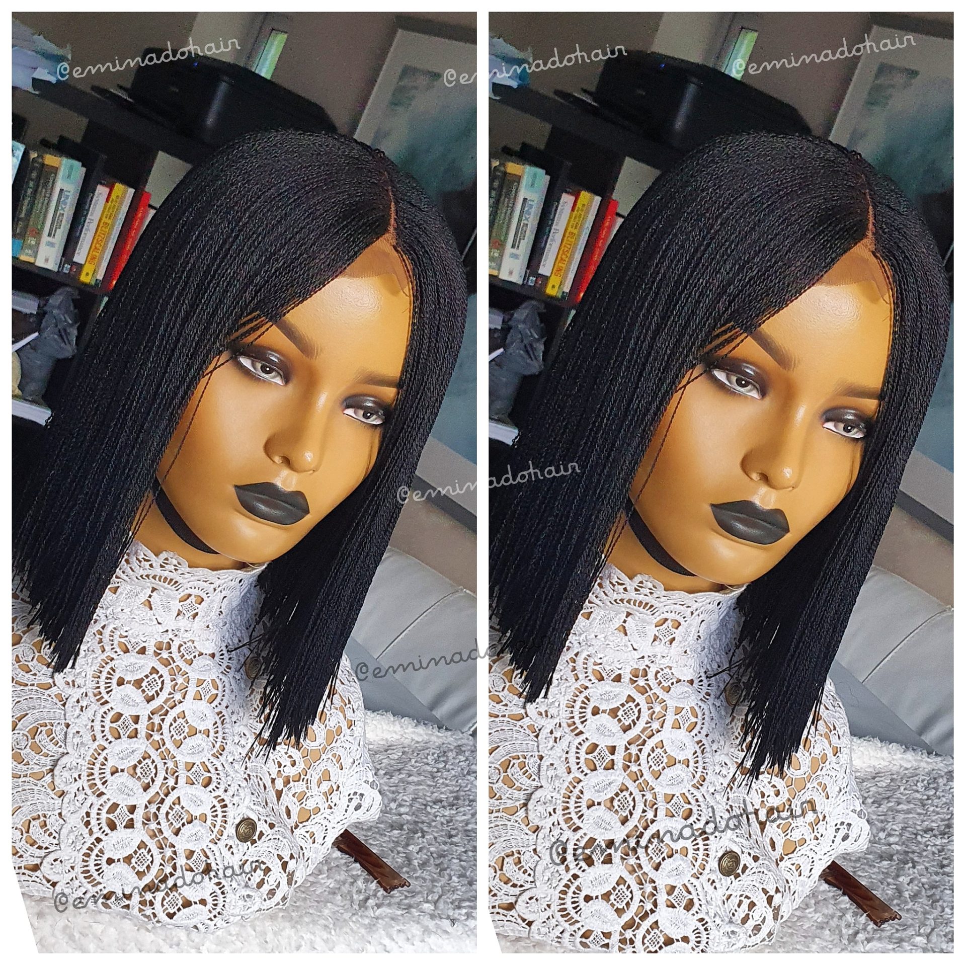 Simple Closure Black Closure Twists Braided Wig Eminado Hair