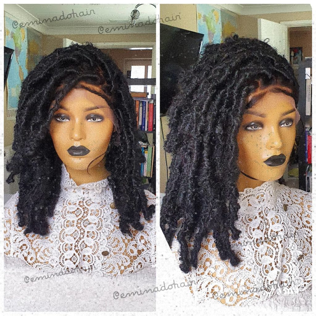 Black Butterfly Locs Braided Wig Eminado Hair
