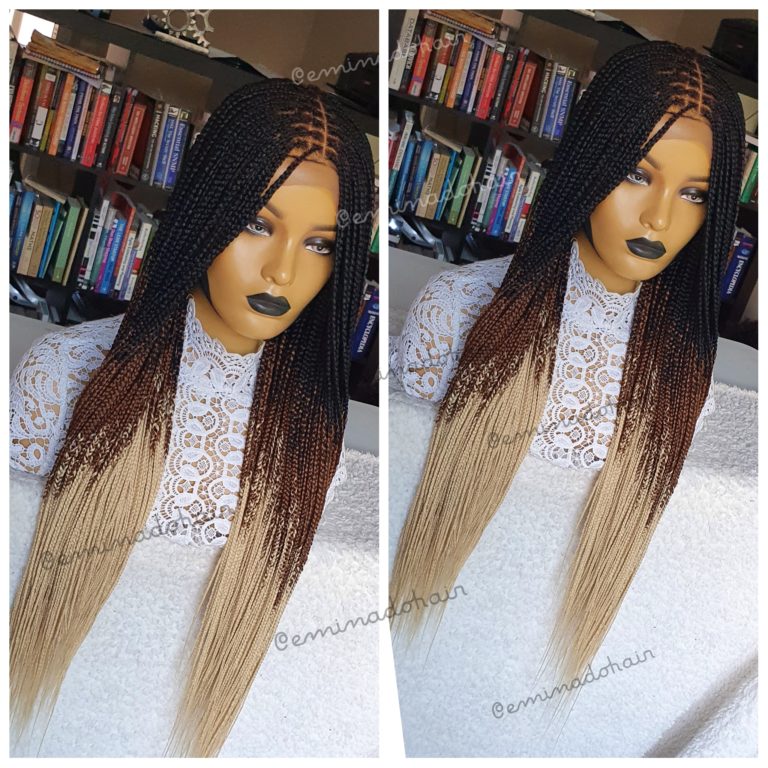 Knotless braids, Closure(Ombre Mix)