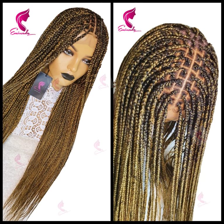 Knotless Full Frontal Braided Wig, colour 144/33 mix