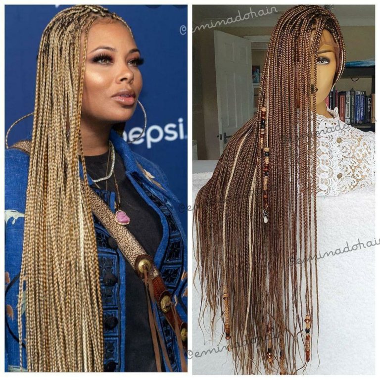 Eva Beads box braids. 45inches. Full Lace