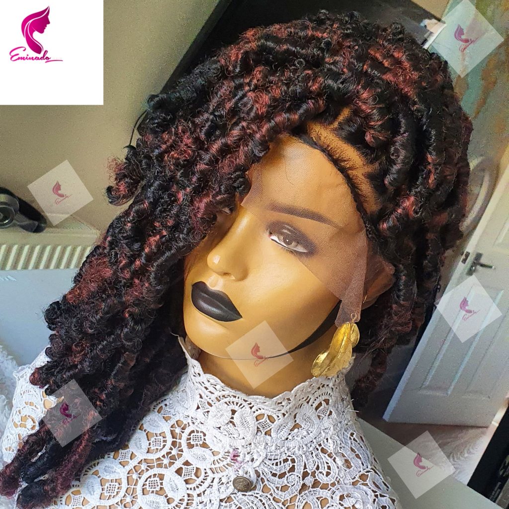 Black Butterfly Locs Braided Wig Eminado Hair