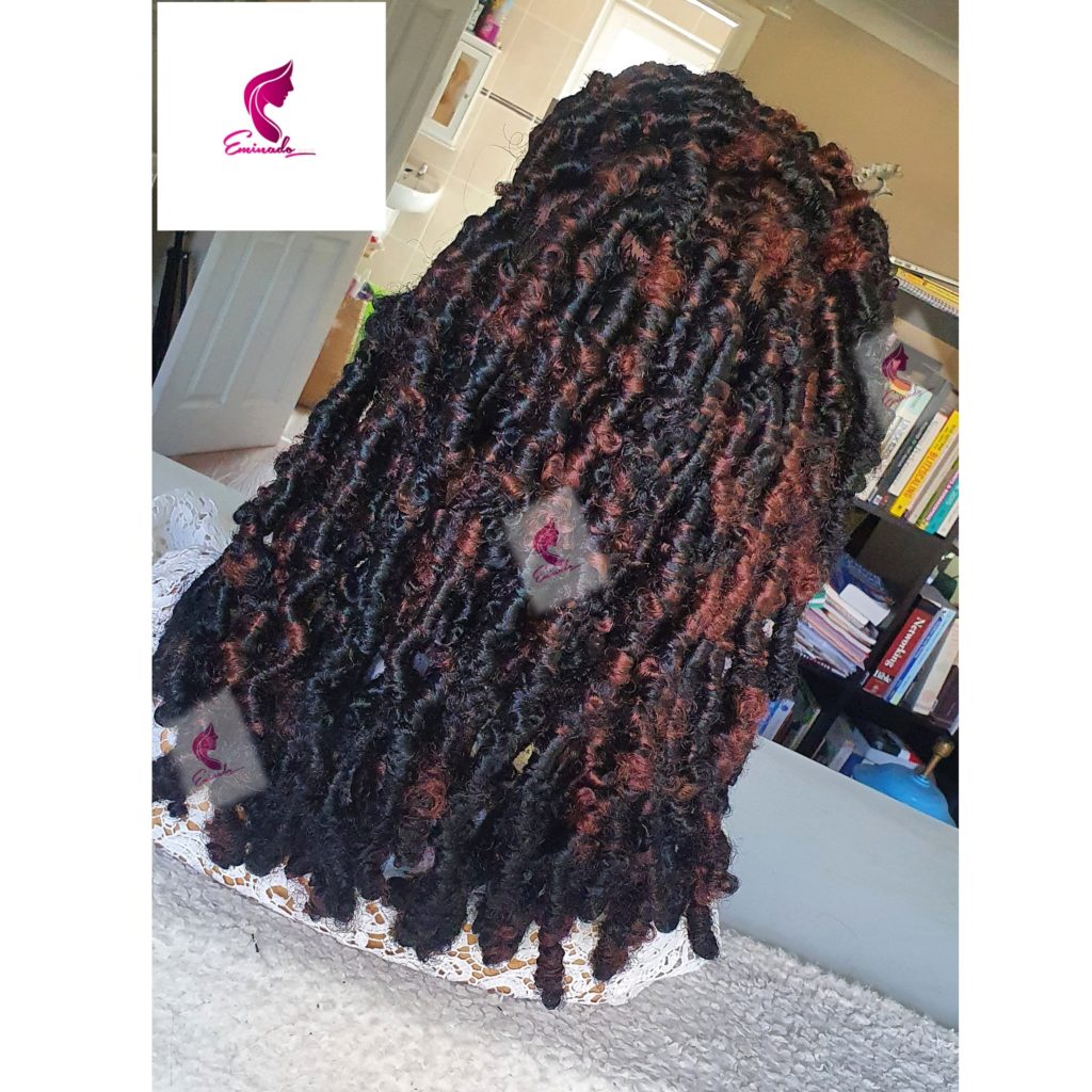 Black Butterfly Locs Braided Wig Eminado Hair