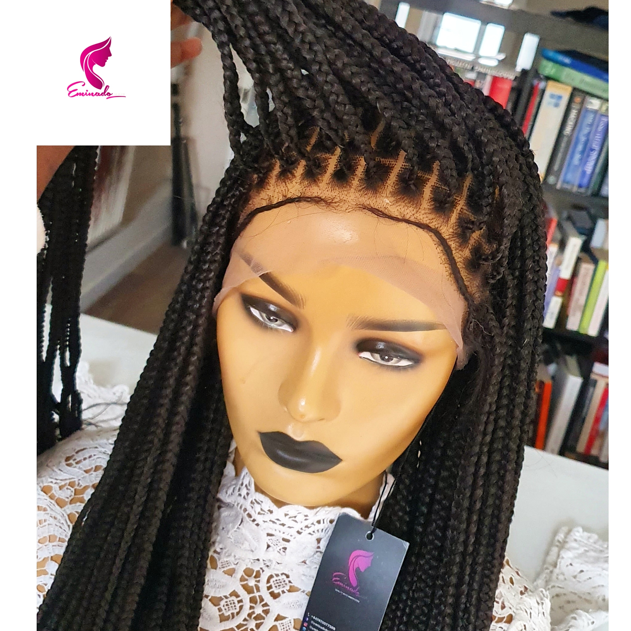 Knotless Braids Black Box Braided Wig