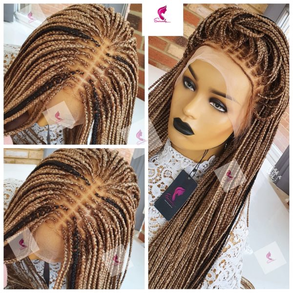 pic Knotless Mixed Brown And Blonde Box Braids knotless box braids full lace mixed blondes