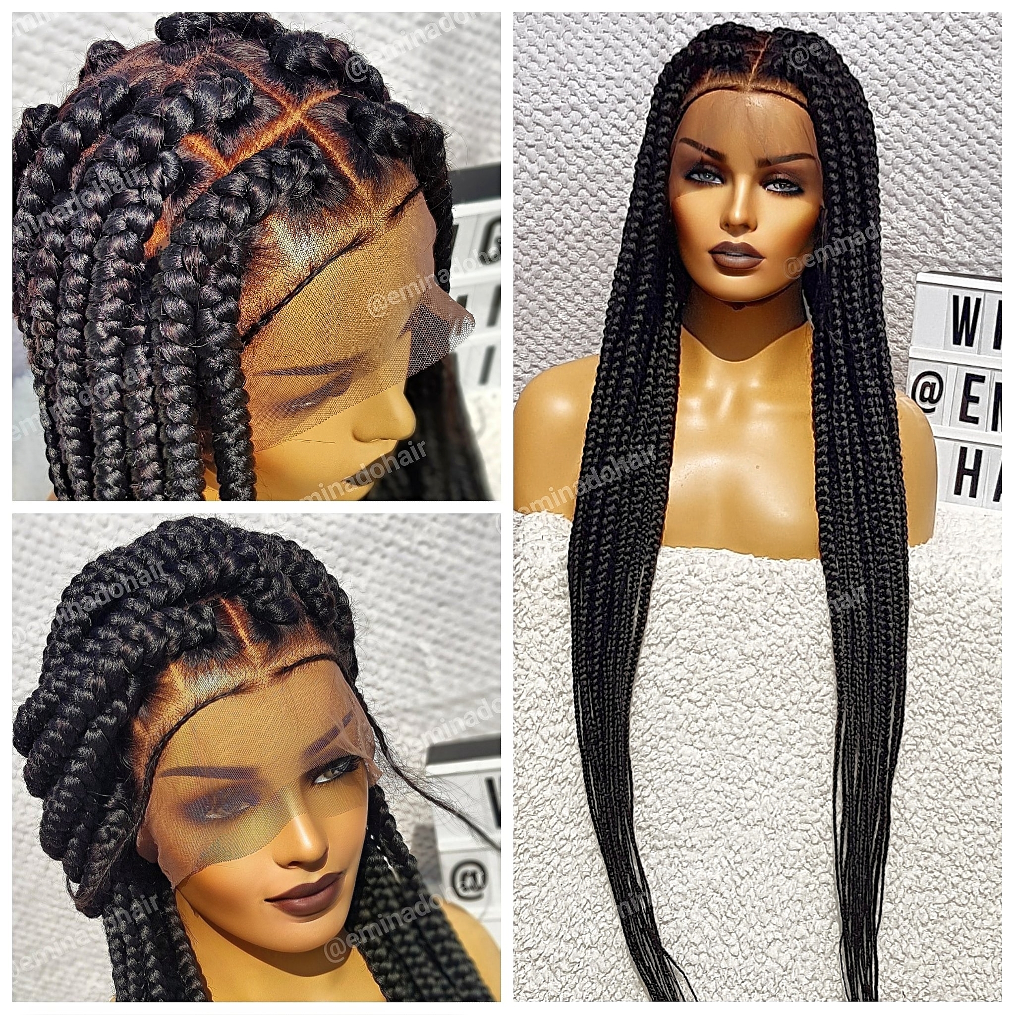 Braided Wig,braidswig Chunky Box Braids Jumbo Box Braids, Wigs for