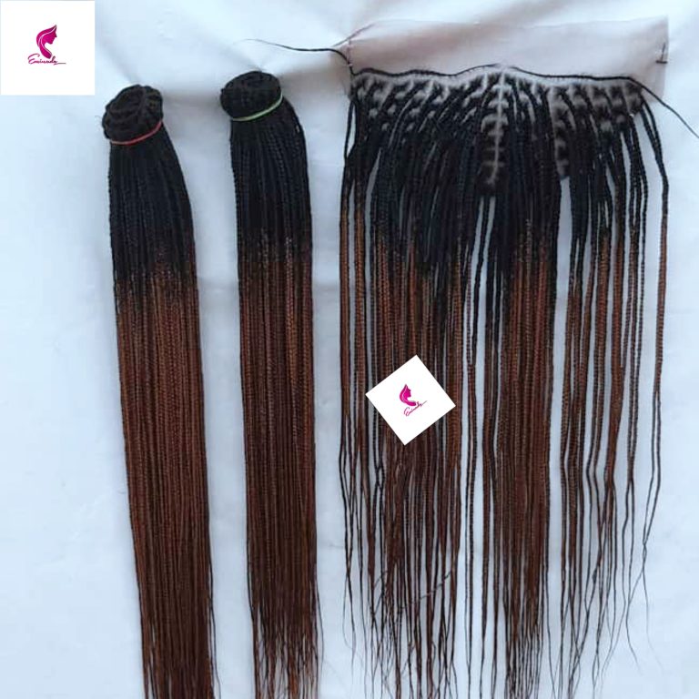 Knotless braids on tracks, full frontal
