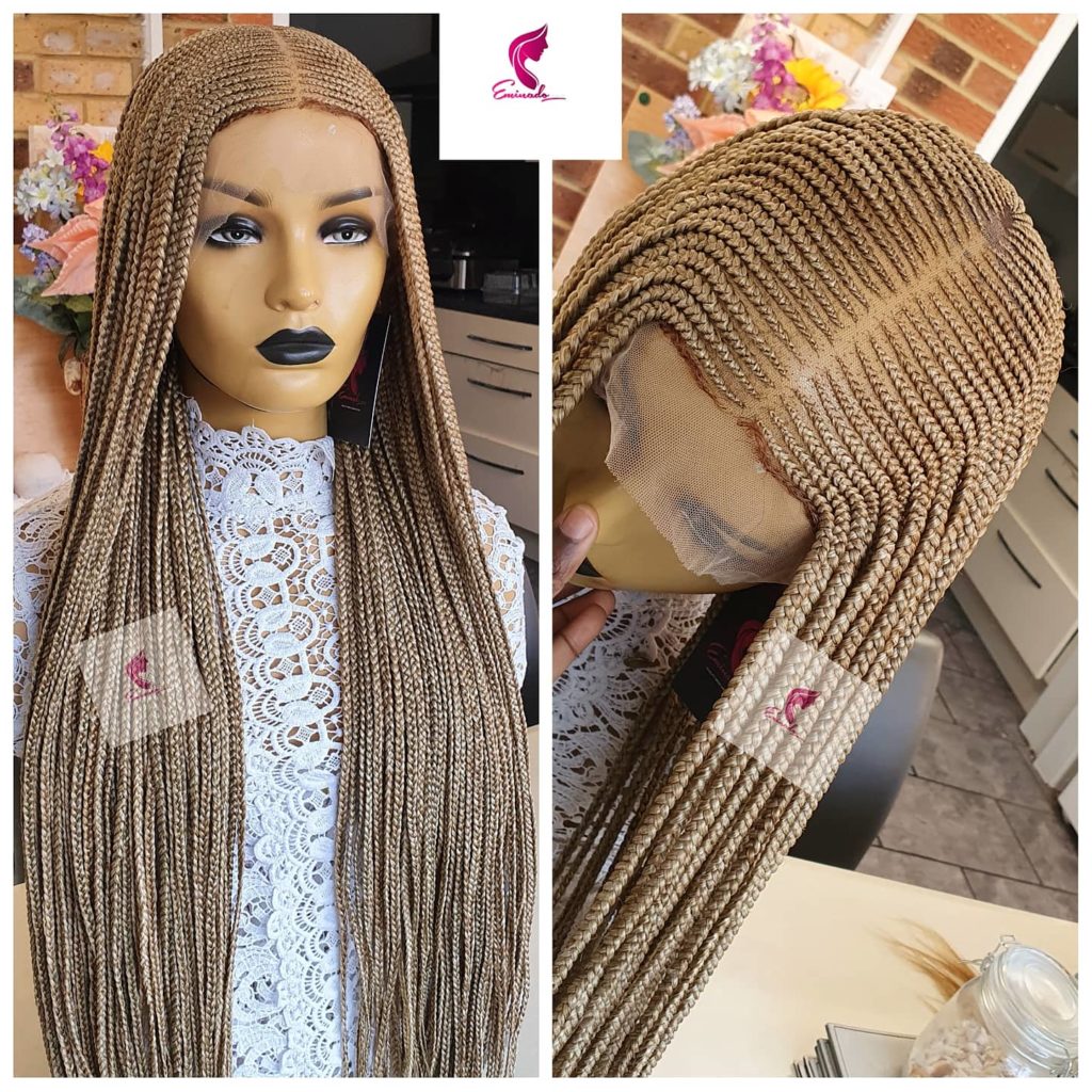 Fulani Ket Cornow, 27/613 Mix Ghana Weave Braided Wig Eminado Hair