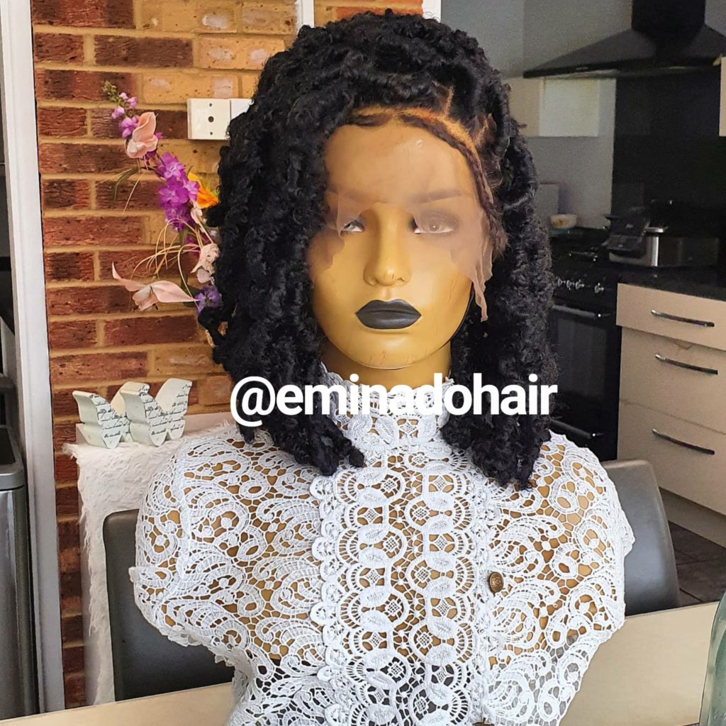 Black Butterfly Locs Braided Wig Eminado Hair