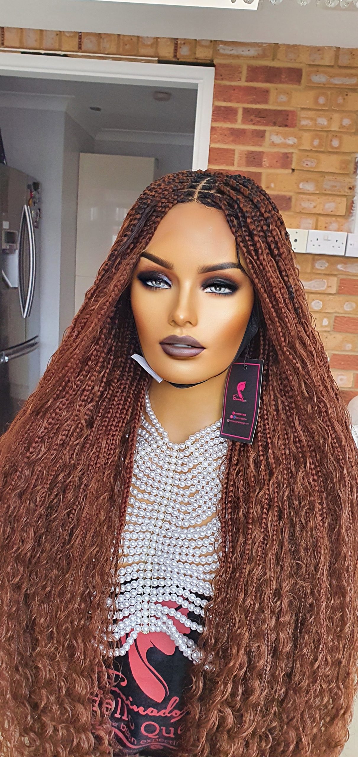 Knotless Goddess Bohemian braids, Closure Wig