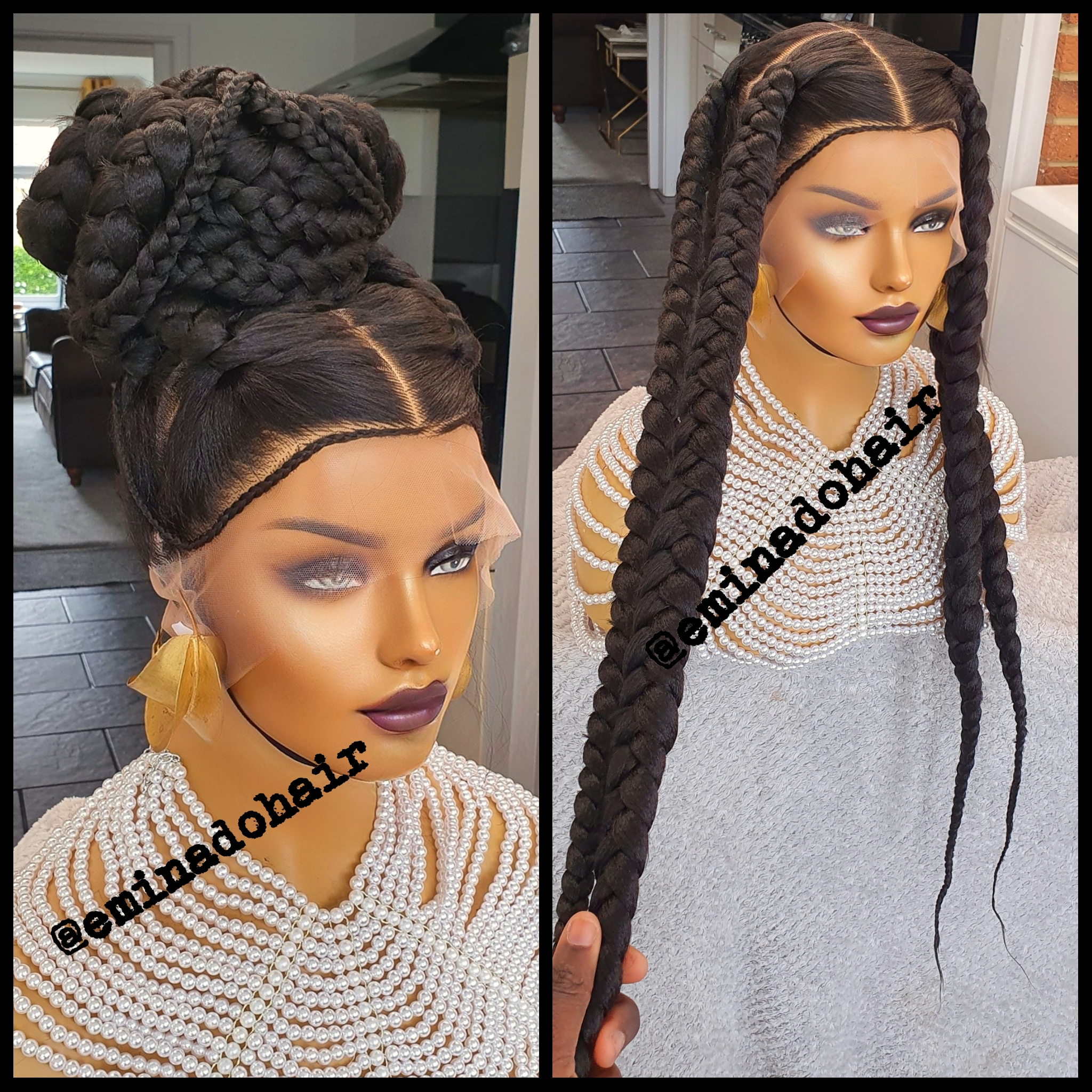 The 6 Pieces Black Box Braided Wig