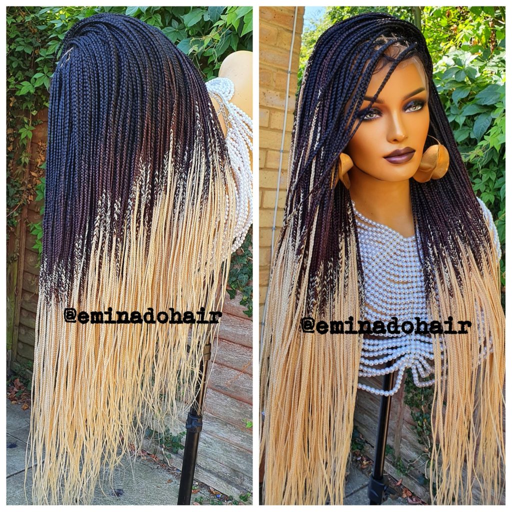 Idi Ombre 613 Closure 4by4 Box Braided Wig – Braided Wigs Store UK ...
