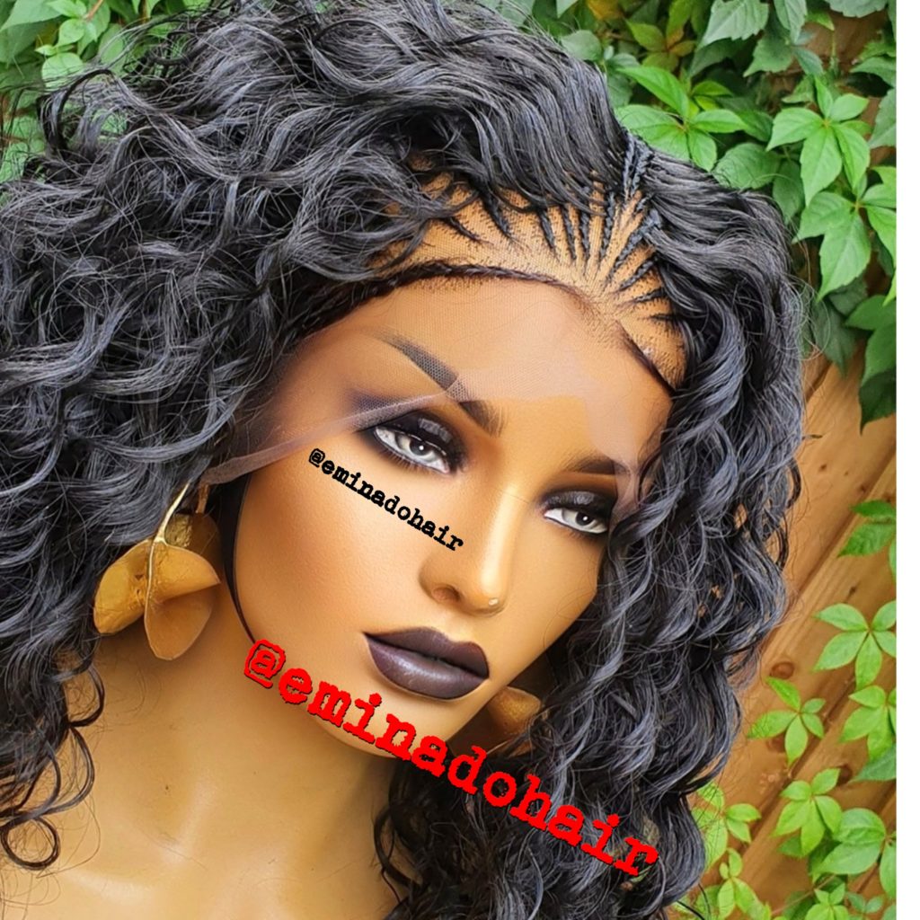Tree Braids Black Cornrow Braided Wig Eminado Hair