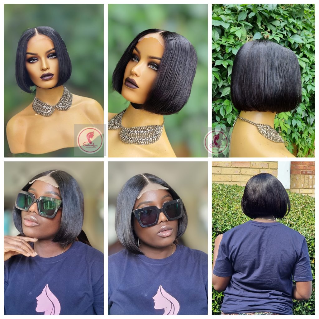 BOB Raw Indian Human Hair, 4by4 Closure – Braided Wigs Store UK ...