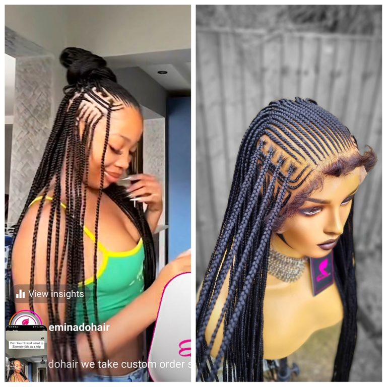 Bi Ket Brown Ket Cornrow Braided Wig Eminado Hair